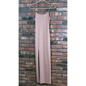 Alice + Olivia AIR Blush Pink Eliza Side Slit Full Length Formal Dress Women's 0